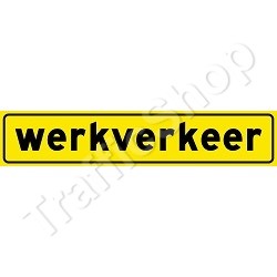 Autobord WERKVERKEER sticker 50x10cm